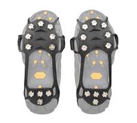 SYFUNLV Crampons,Ice Snow Grips,Rubber Snow Spikes Crampons with 11 Steel Studs,Silicone Stainless Steel Grippers Shoe Spikes,for Walking Fishing Jogging Climbing (L)