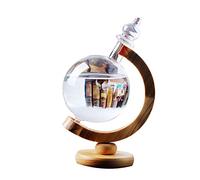 SYFUNLV Crystal Weather Forecast, Storm Glass Weather Forecast, Christmas Decoration, Innovative Decorative Desktop Weather Forecast for Home and Office, Table Decoration Craft (Wooden Holder)