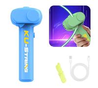 Syfunlv Electric String Rope Launcher,Glow in The Dark String Toy,Lasso String Shooter for Kids,Rope Launcher Propeller, Cool Stuff Outdoor Home Interaction,for Kids Adults (Blue)