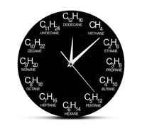Syfunlv Encrypted Wall Clock Mute Wall Clock 12 Inch Mathematical Clock Chemistry Science Periodic Table Funny Chemical Formula Clock for Classroom Home Modern Decoration of the Office