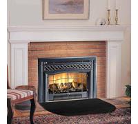 Syfunlv Fireplace Mat Fireproof Mat, Fire Resistant Fireplace Hearth Protection Mat, Fireproof Indoor Fireplace Mat, for Hearth, Ember Protection Mat for Fireplace Stove, Black (L)
