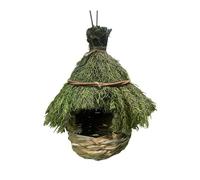 SYFUNLV Handwoven Straw Bird Nest,Cage House Hatching Breeding Cave,30x20cm,Humming House for Outside Hanging, Roosting Pouches,for Myna Thrush Bird Budgie Peony Parrot Finch