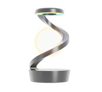 Syfunlv Magnetic Levitating Lamp,Unique Modern Floating Lamp LED Night Light with Phone Wireless Charger,RGB Induction Night Light,Bedside Table Light,for Lawns Yard Home Party Festival (Gray)