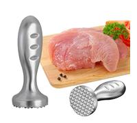 Syfunlv Meat Tenderizer Hammer, Stainless Steel, 300g, 12x5cm, Ergonomic Plastic Handle, German Style, Ideal for Steak, Beef, Chicken, Pork, Lamb & Duck