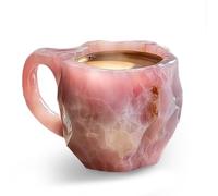 Syfunlv Mineral Crystal Coffee Cup, Mineral Cup Ornament, Crystal Resin Coffee Cup, Resin Cup Craft, Mineral Cup, Office/Home/Holiday Gift (Cup N)