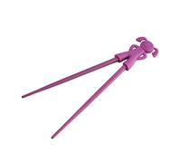 Syfunlv Training Chopsticks,Chopstick Helper,Learning Beginner Chopsticks,Reusable Training Kid Chopstick,Kids Training Chopsticks with Helper Holder Right or Left Handed (Purple)
