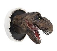 Syfunlv Wall-Mounted Dinosaur Sculpture, 8.6 * 6.2 * 5.5in Dinosaur Wall Mounted Head, Wall Broken Dinosaur Head, To Hang on The Wall, for Children's Room, Bar, Home Decor.