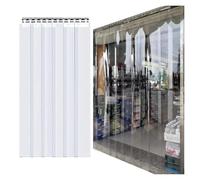 SYFXZZDS PVC Door Strips Clear Vinyl Curtain, Clear Plastic Vinyl Strip Door Curtain for Dog House Door Flap, Freezer, Commercial, Freezers, Warehouse Doors(1.5mm,1.05x2m-7pcs)