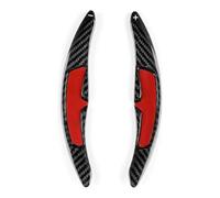 SYGDSGO Compatible with Porsche 918 for Spyder 2015 2016 2017 2018 2019 2020 Carbon Fiber Car Steering Wheel Shifter Paddle Extension Sticker(Red Carbon) Accessories