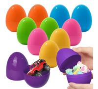 Syglawnd 12PCS Easter Eggs Empty 4.7x3.2 Inch Fillable Plastic Easter Eggs for Treats, Basket Stuffers Fillers, Party Favors
