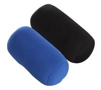 Syglawnd 2 Pcs Microbead Pillow Squish Pillow with Microbead for Plane Car Travel Recliner Sleeping, 11.8x6.3 Inch