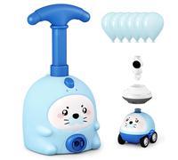 Syglawnd Balloon Launcher Toy Set, Plastic Balloon Launcher Car Toy Set, Air-powered Vehicle With 6 Ballons, Blue, Powered Car