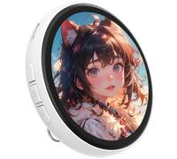 Syglawnd Digital Badge 1.85'' HD Touch Control Digital Pin with Videos/Photos Display Pixel Badge for Anime/Football Fans/Unique Personal Show White, Electronic Gadgets