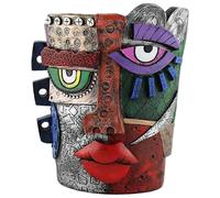 Syglawnd Face Vase Creative Resin Brutalist Abstract Beauty Colorful Face Planter Unique Indoor and Outdoor Potted Plant Container for Home Decor, Planter