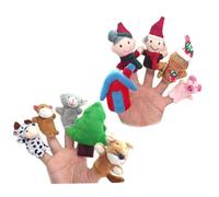Syglawnd Finger Doll, The Fairy Tale Finger Plush Toys Cute Educational Doll For Story Telling Perfect Christmas For Children, 10pcs for Winter Holiday