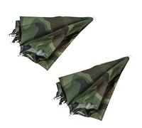 Syglawnd Fishing Umbrella Hat, Umbrella Hat Foldable Portable Waterproof Sunshade for Camping Fishing Headwear Cap Beach Head Hats Camouflage 2PCS