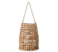 Syglawnd Hanging Wall Basket, Wicker Hanging Basket, Handwoven Wall Natural Rattan Baskets Decor Multi-Purpose Storage for Kitchen, Bathroom, Living Room, 6x3.5x12in
