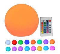 Syglawnd LED Ball Light, 7.9in PE Rechargeable 16 Color 4 Mode Remote Control Sphere Lamp, Brightness Adjustable Orb Lamp for Garden, Lawn, Outdoor, Mood Lights