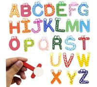 Syglawnd Magnetic Letters And Numbers, 1 Set Refrigerator Magnets, Colorful Wooden Magnetic Letters and Numbers, Educational Alphabet for Kids Toddlers for Daily Use