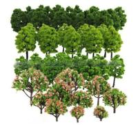 Syglawnd Miniature Trees, Model Tree 70Pcs/Set Assorted DIY Simulation Miniature Trees with Stake Model for Architecture Railway Scenery Landscape, Architecture Materials for Daily Use
