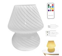 Syglawnd Mushroom Night Light, Mushroom Lamp 3 Color Dimmable Cute Night Light with Remote Control Small Glass Aesthetic Bedside Lamps for Living Room Bedroom Table, Table Lamp