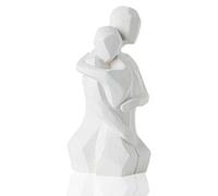 Syglitter Couple Embracing Ceramic Statue, Ornaments for Living Room, Shelves, Cross-cut Art Sculptures Home Decor, Decorative Home Accessories, Office Decorations
