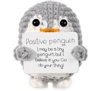 Syglitter Funny Positive Vegetable, Emotional Support Pickle with Positive Card, Boyfriend/Girlfriend Gifts, Positive Gifts Cheering Gift for Family Friends, Office Decoration (Penguins)