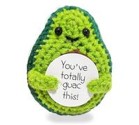 Syglitter Funny Positive Vegetable, Emotional Support Pickle with Positive Card, Boyfriend/Girlfriend Gifts, Positive Gifts Cheering Gift for Family Friends, Office Decoration (Avocado)