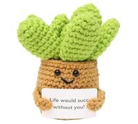 Syglitter Funny Positive Vegetable, Emotional Support Pickle with Positive Card, Boyfriend/Girlfriend Gifts, Positive Gifts Cheering Gift for Family Friends, Office Decoration (Cactus)