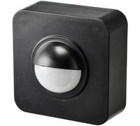 Sygonix Surface-mount PIR motion detector 120° Black IP65