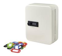 Sygonix SY-4737738 Key cabinet 20 hooks White Durable Secure