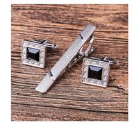 SYGZMY Men's Tie Clip Cufflink Set Gift Box Sleeve Nail Tie Clip Business(black-Soul Eater1)