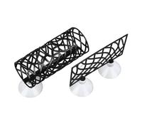 SYH&AQYE 2 Pcs Betta Fish Toys, Simulating The for Betta Spawning Grounds Breeding Resting Bed, Small Hole Hollow Betta Fish cave,Safer for Small Fish Shrimp Betta Guppies (Black)