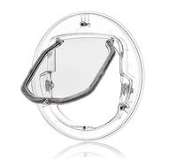 SYH&AQYE Cat Door, Cat Door for Interior Exterior Doors, 4 Way Locking Pet Door Dog Window Gate, 11.8 Inch Round Clear Extra Large Cat Flap Door for Interior Exterior Door, Window, Wall