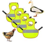 SYH&AQYE Chicken Reflective Vest, Chicken Harness Hen, Chicken Clothes Poultry Pet Vest with Reflective Band for Chicken Duck Geese(Fluorescent Green)