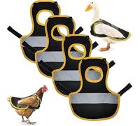 SYH&AQYE Chicken Reflective Vest, Chicken Harness Hen, Chicken Clothes Poultry Pet Vest with Reflective Band for Chicken Duck Geese(black)