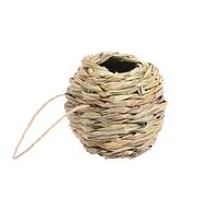 SYH&AQYE Hanging Bird Nest House for Outside, Ball Shape Hand Woven, Made of Natural Grass, Perfect for Budgie Canary Parrot Patio Lawn Garden(11 * 11cm)