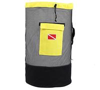 SYH&AQYE Large Capacity Diving Bag, 80L Heavy Duty Mesh Backpack with Multiple Pockets for Travel Swimming Boating Kayaking Camping and Beach (Black Yellow)