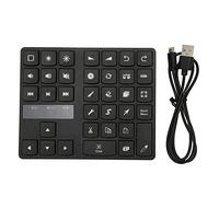 SYH&AQYE Mini Bluetooth5.0 Programmable Keypad, 35 Keys Number Pad, 250mAh Lithium Battery, Type C Rechargeable, 10M Compact Shortcut Keyboard for OS X