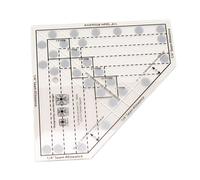 SYH&AQYE Mini Quilt Ruler, Trim Tool Mini Quilt Ruler, Transparent Acrylic Precise Scale Folded Corners Ruler DIY Trim Tool for 6 8 10 Inch Finished Blocks