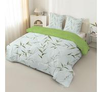 Syhi Qlty Branch Queen Size Duvet - Leaves Green Coverless Duvet Reversible Queen Quilt Soft lightweight Comforter Sets for all Seasons and Machine Washable - Queen 228x228cmH53