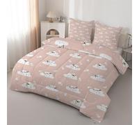 Syhi Qlty Clouds Single Duvet - Children Brown Comforter Sets for all Seasons - Reversible Coverless Duvet Quilt Soft lightweight and Machine Washable - Single 135x200cm J132