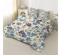 Syhi Qlty Country Floral Double Duvet - Green Leaf Plants Comforter Sets for all Seasons - Reversible Coverless Duvet Double Quilt Soft lightweight and Machine Washable - Double 200x200cm H236