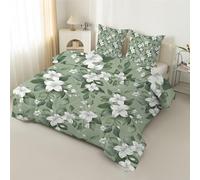 Syhi Qlty Leaf Plants Double Duvet - Yellow Floral Comforter Sets for all Seasons - Reversible Coverless Duvet Double Quilt Soft lightweight and Machine Washable - Double 200x200cm H248