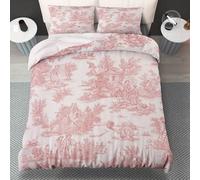 SYHIEGO Countryside Landscape Print Single Duvet Cover Set 135x200 cm, Rococo Elements Single Bedding Sets, Soft Microfiber Quilt Cover with 1 Pillowcase, French Vintage Style Duvet Set - AAa25