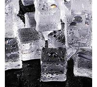 Syhood 100 Pieces Clear Fake Ice Cubes Square Acrylic Gems Acrylic Clear Ice Rocks Fake Cubes Display Wedding Display Vase Fillers for Home Wedding Photography Props Kitchen Decoration Supplies