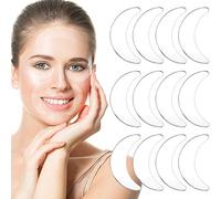 Syhood 12 Pieces Silicone Eye Wrinkle Pads Anti Aging Silicone Pads Reusable Reduce Skin Wrinkles Under Eye Patches Cleavage for Mouth and Eyes(Transparent)