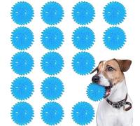 Syhood 16 Pack Squeaky Dog Balls 2.5'' Spiky Dog Ball Toys TPR Rubber Balls Squeaky Spike Chew Ball for Teething Interactive Fetch Toys for Small Medium Puppy Pet(Blue)