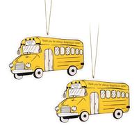 Syhood 2 Pcs School Bus Driver Ornament Bus Driver Christmas Ornaments Xmas School Appreciation Hanging Ornaments Xmas Tree Decoration School Bus Ornaments for Christmas Driver Appreciation Gift