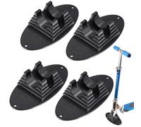 Syhood 4 Pcs Scooter Stand Holder Floor Scooter Storage Parking Stand Black Rack Kick Holder Suitable for 95 mm to 120 mm Wheels Multiple Rack Stable Base Organize Accessories